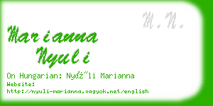 marianna nyuli business card